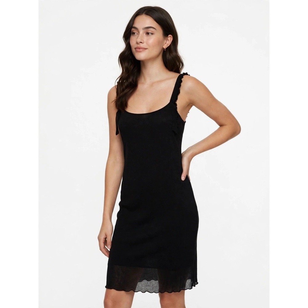 Nixon Asked Cash Black Dress Medium Sleeveless Bodycon Minimalist